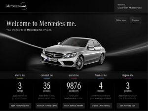 Главная страница сайта Mercedes Me