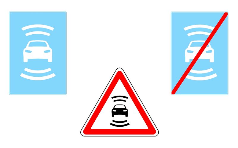 Для беспилотных автомобилей придумали специальные дорожные знаки
