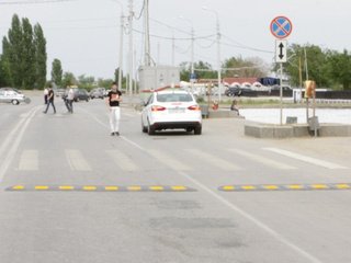 В Волгограде появились «лежачие полицейские» в 3D